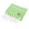 Hit Lime Recycled Beach Blanket with Tassel Fringe