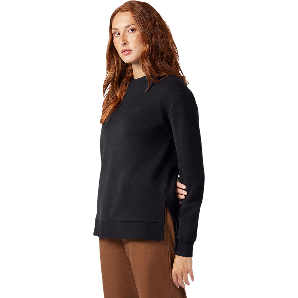 Alternative Apparel Women's Black Eco Cozy Fleece Sweatshirt