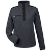 Dri Duck Women's Charcoal/Black Sierra Melange Heather Fleece