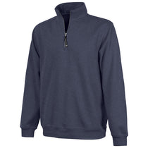 Charles River Unisex Navy Heather Crosswind Quarter Zip Sweatshirt