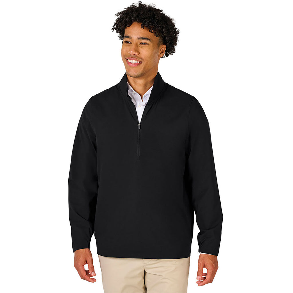 Charles River Men's Black Lexington Stretch Quarter Zip Pullover