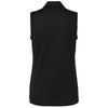 Adidas Women's Black Ottoman Sleeveless Polo