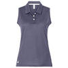 Adidas Women's Preloved Violet Ottoman Sleeveless Polo
