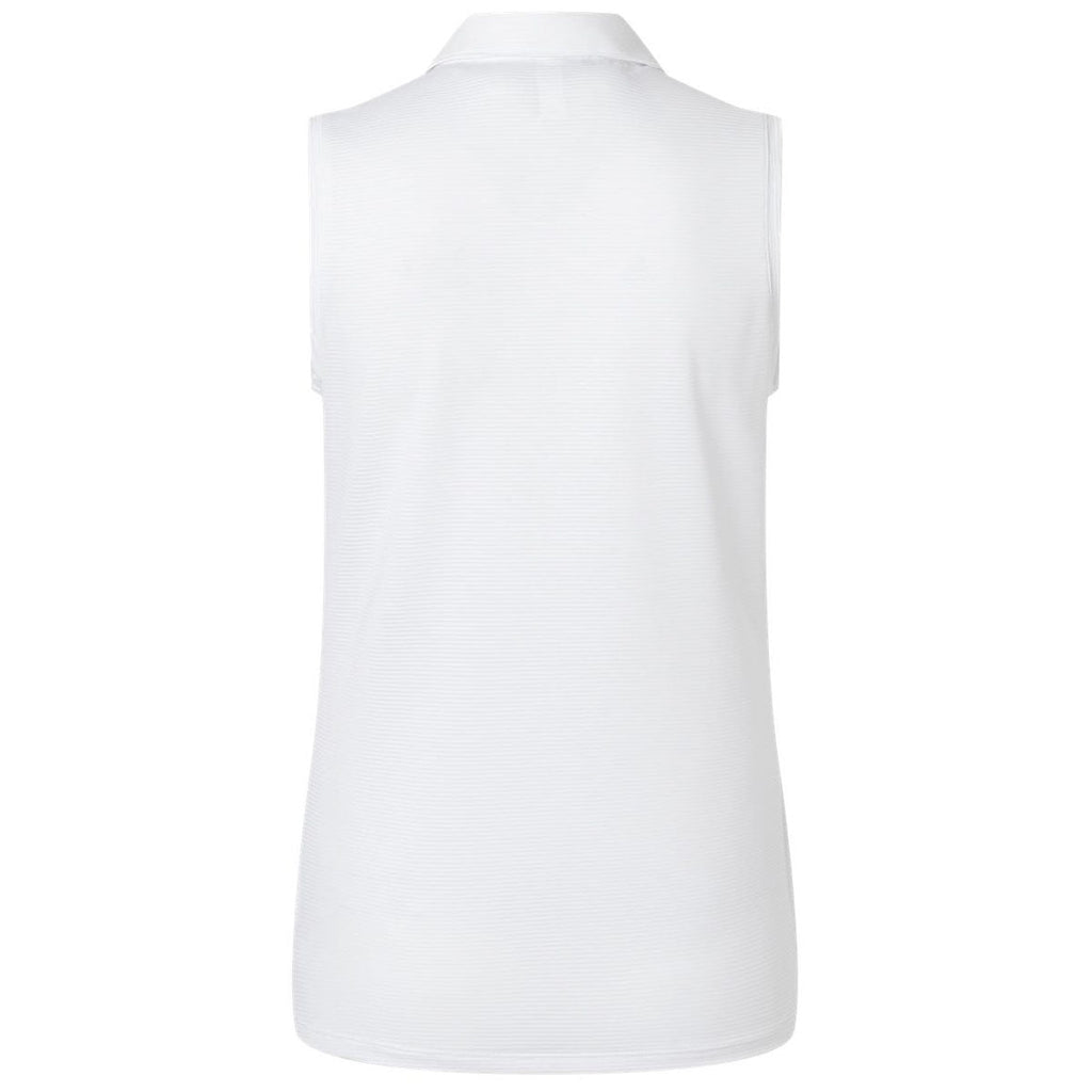 Adidas Women's White Ottoman Sleeveless Polo
