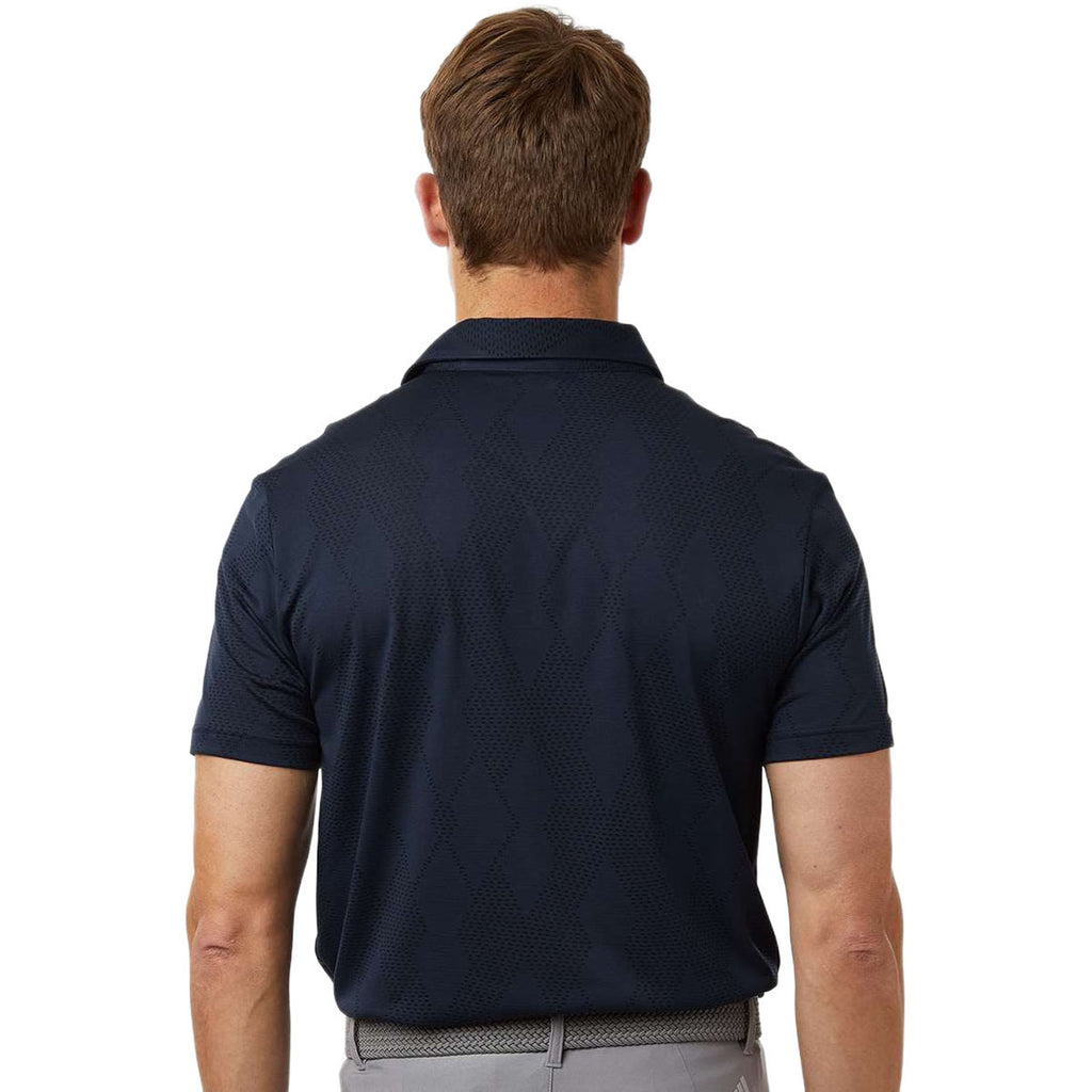 Adidas Men's Collegiate Navy Ultimate Textured Polo