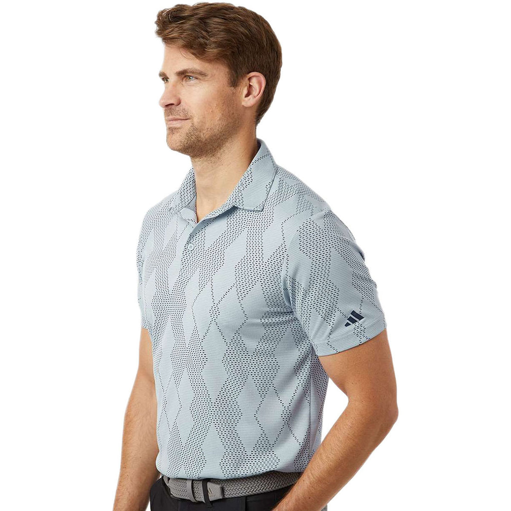 Adidas Men's Wonder Blue Ultimate Textured Polo
