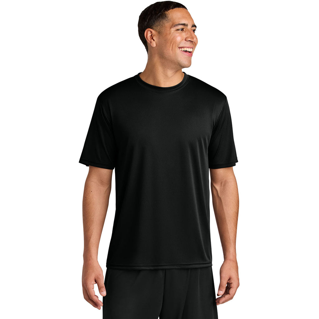 A4 Men's Black Cooling Performance Short Sleeve Tee