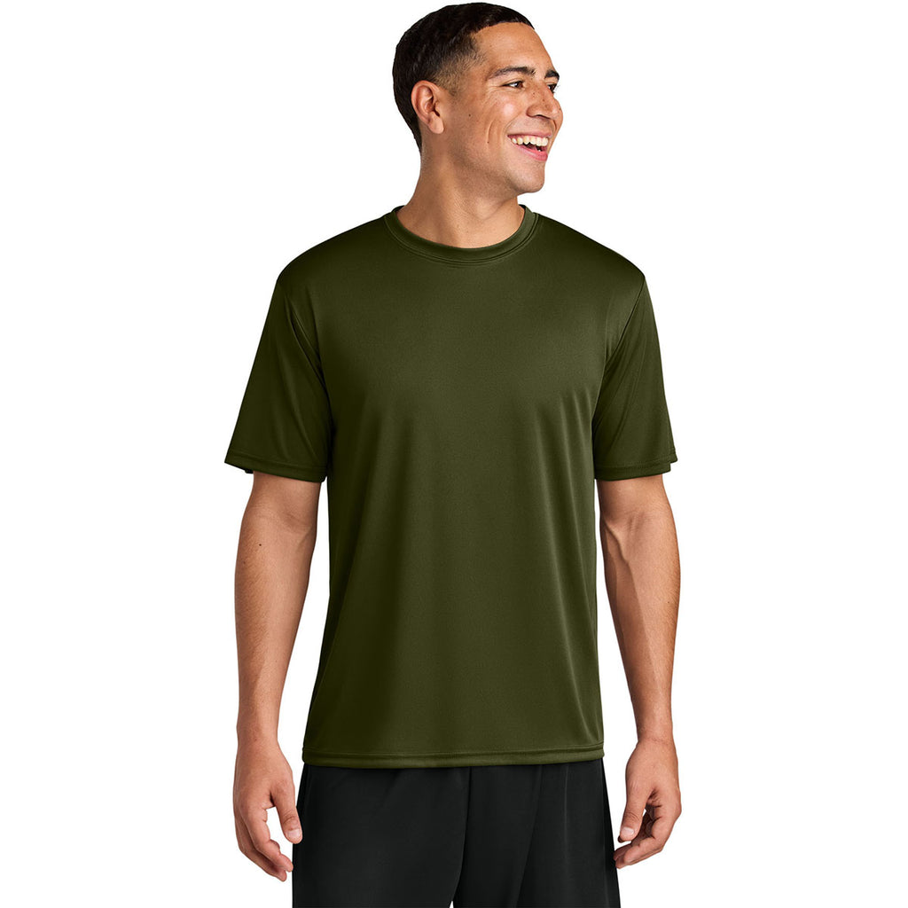 A4 Men's Military Green Cooling Performance Short Sleeve Tee
