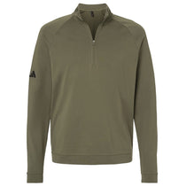 Adidas Men's Olive Strata Club Quarter Zip Pullover