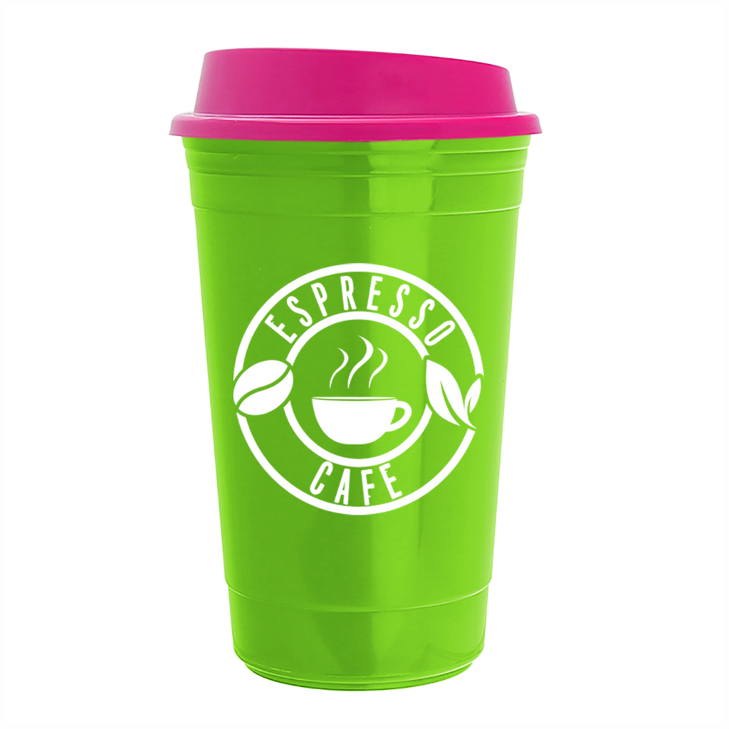Garyline Lime Green Traveler Insulated Cup - 16 oz.