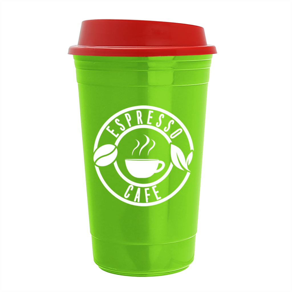 Garyline Lime Green Traveler Insulated Cup - 16 oz.