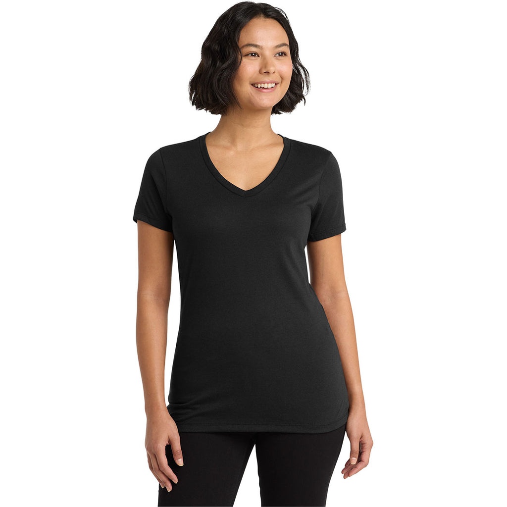 Allmade Women's Deep Black Tri-Blend V-Neck Tee