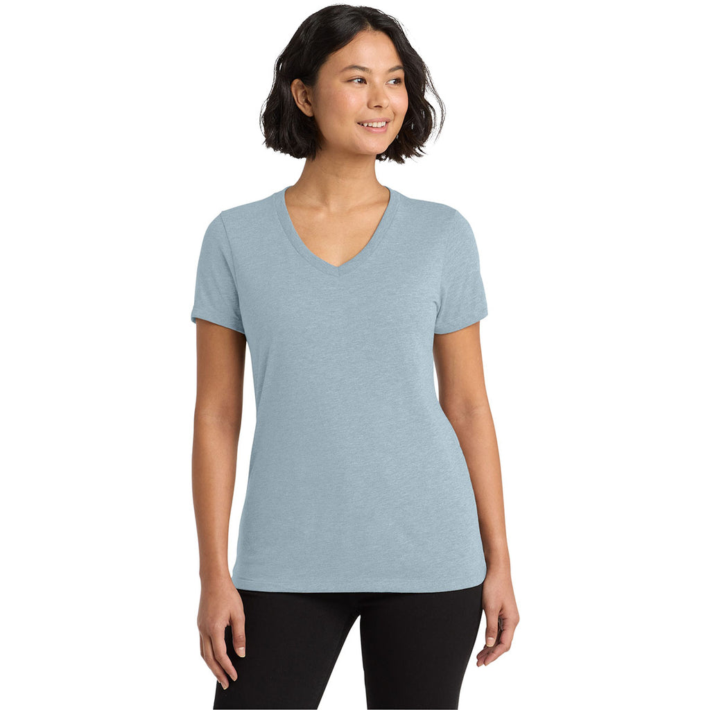 Allmade Women's I Like You Blue Tri-Blend V-Neck Tee