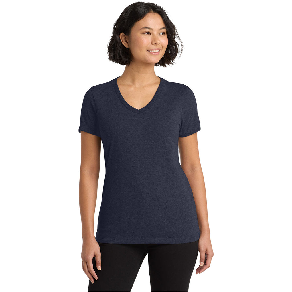 Allmade Women's Night Sky Navy Tri-Blend V-Neck Tee