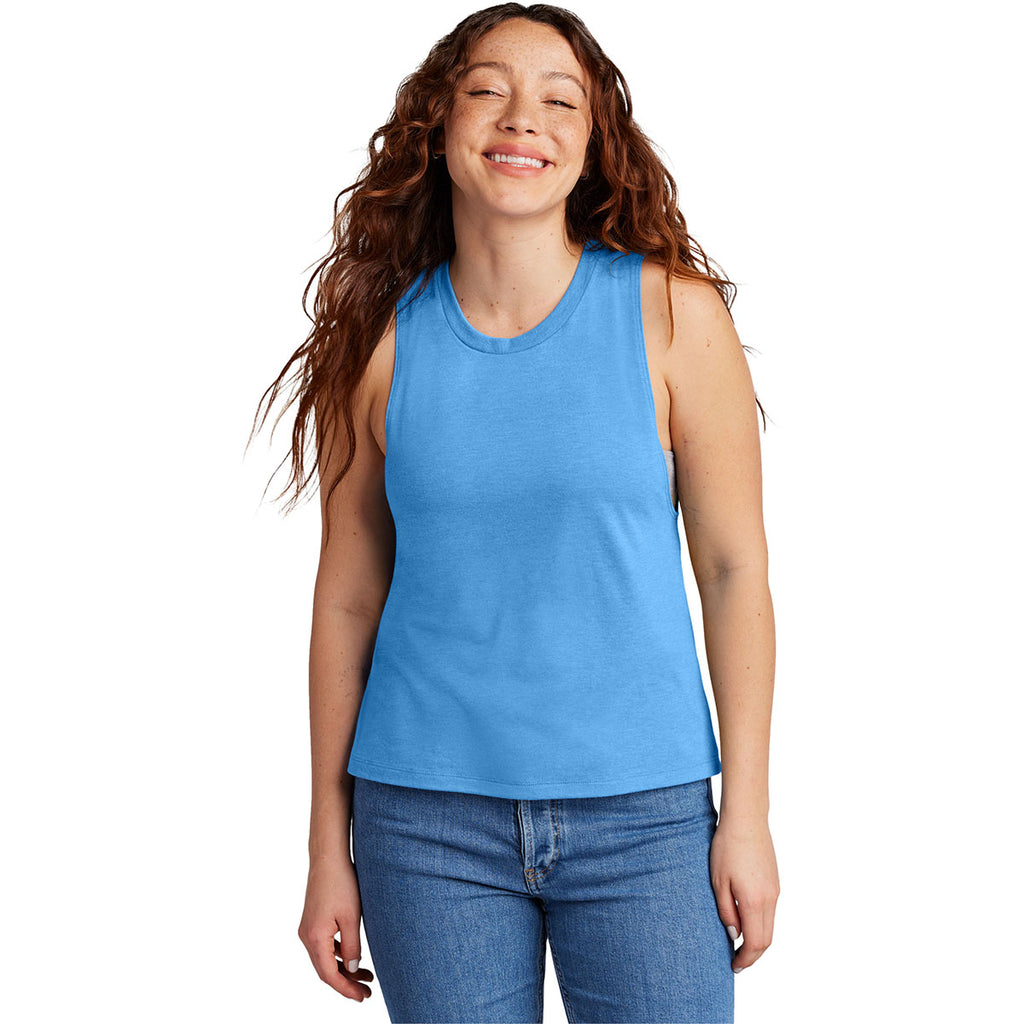 Allmade Women's Azure Blue Tri-Blend Muscle Tank