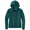 Allmade Women's Deep Sea Green Organic CVC Fleece Full-Zip Hoodie