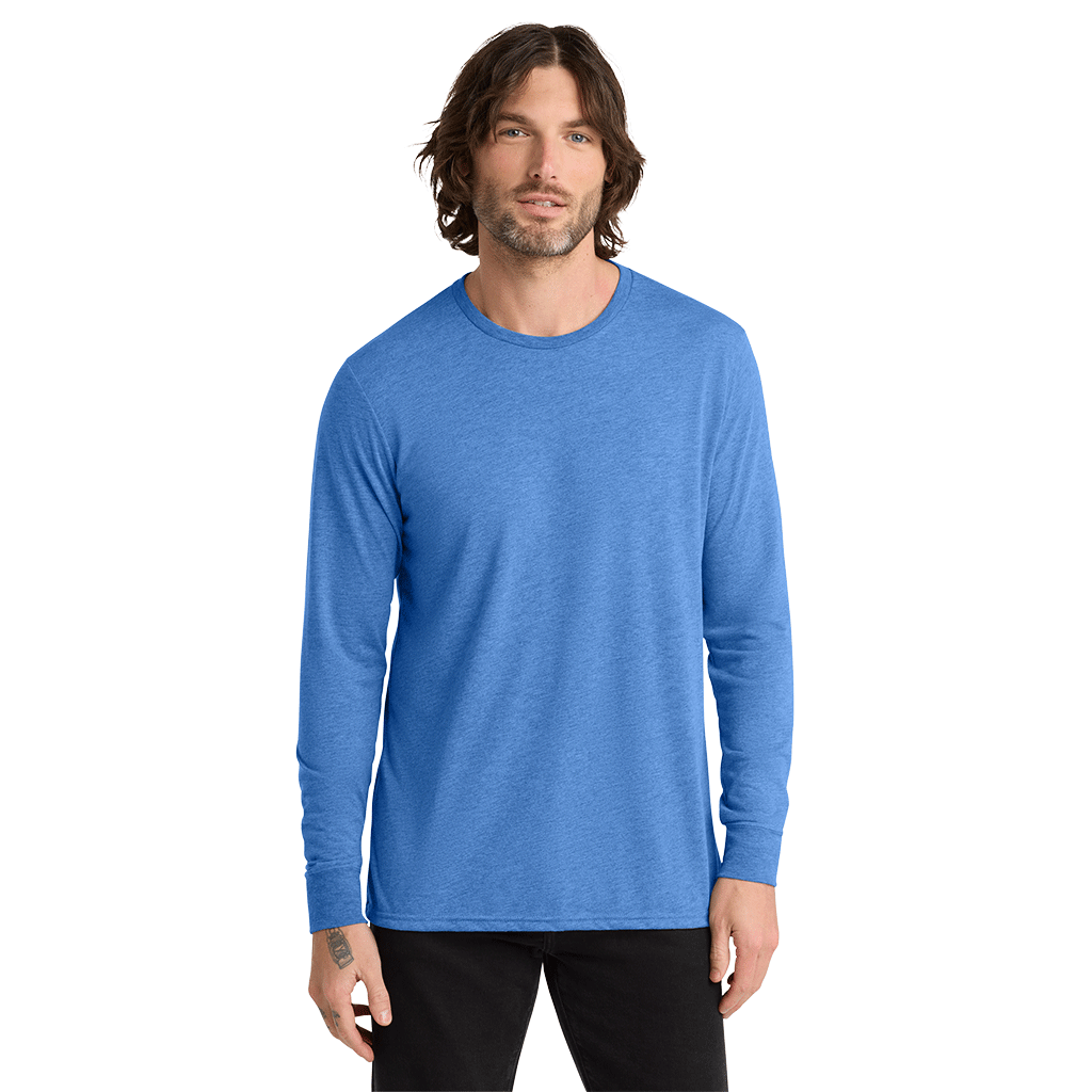 Allmade Unisex Azure Blue Tri-Blend Long Sleeve Tee
