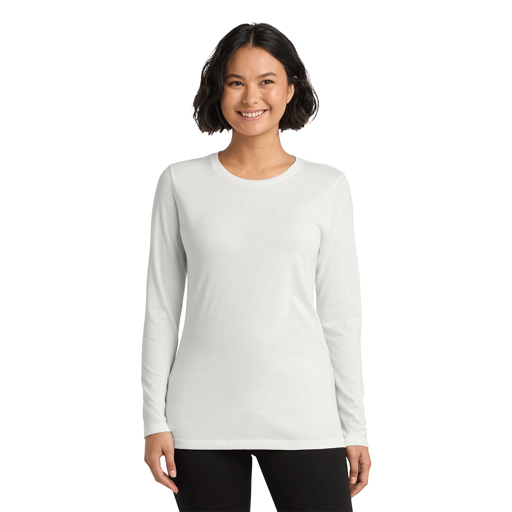 Allmade Women's Fairly White Tri-Blend Long Sleeve Tee