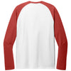 Allmade Unisex Rise Up Red/Bright White Tri-Blend Long Sleeve Colorblock Raglan