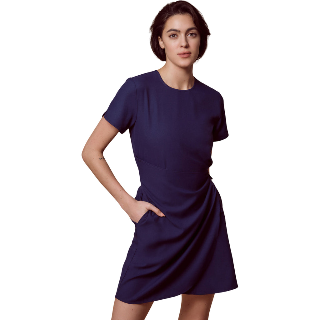 A. PUTNAM Women's Dress Blues Wrap Dress