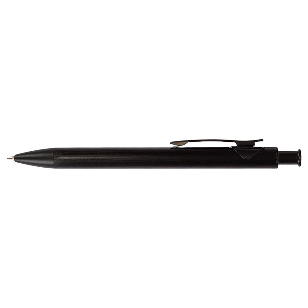 Logomark Black Illuminate Recycled Aluminum Plunge-Action Pen