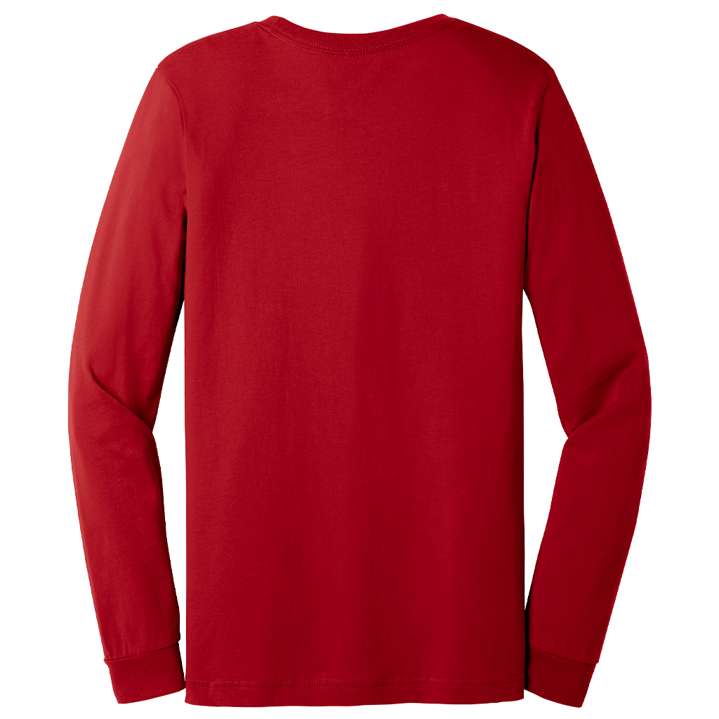 Bella + Canvas Unisex Red Jersey Long Sleeve Tee