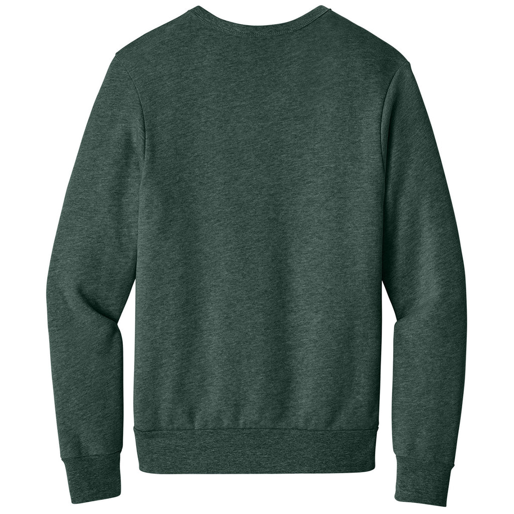 Bella + Canvas Unisex Heather Forest Sponge Fleece Classic Crewneck Sweatshirt