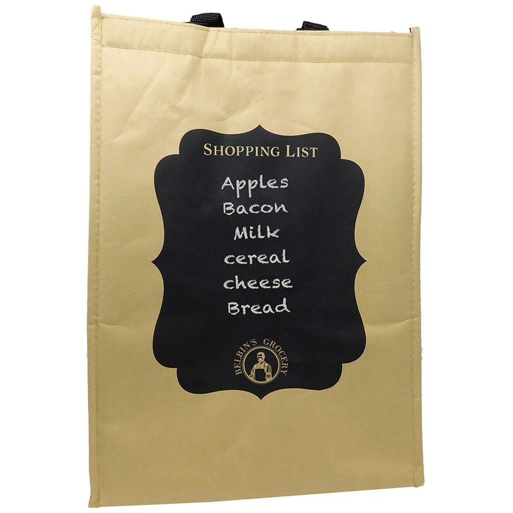 Beacon Brown Kraft Insulated Hook & Loop Grocery Tote Bag