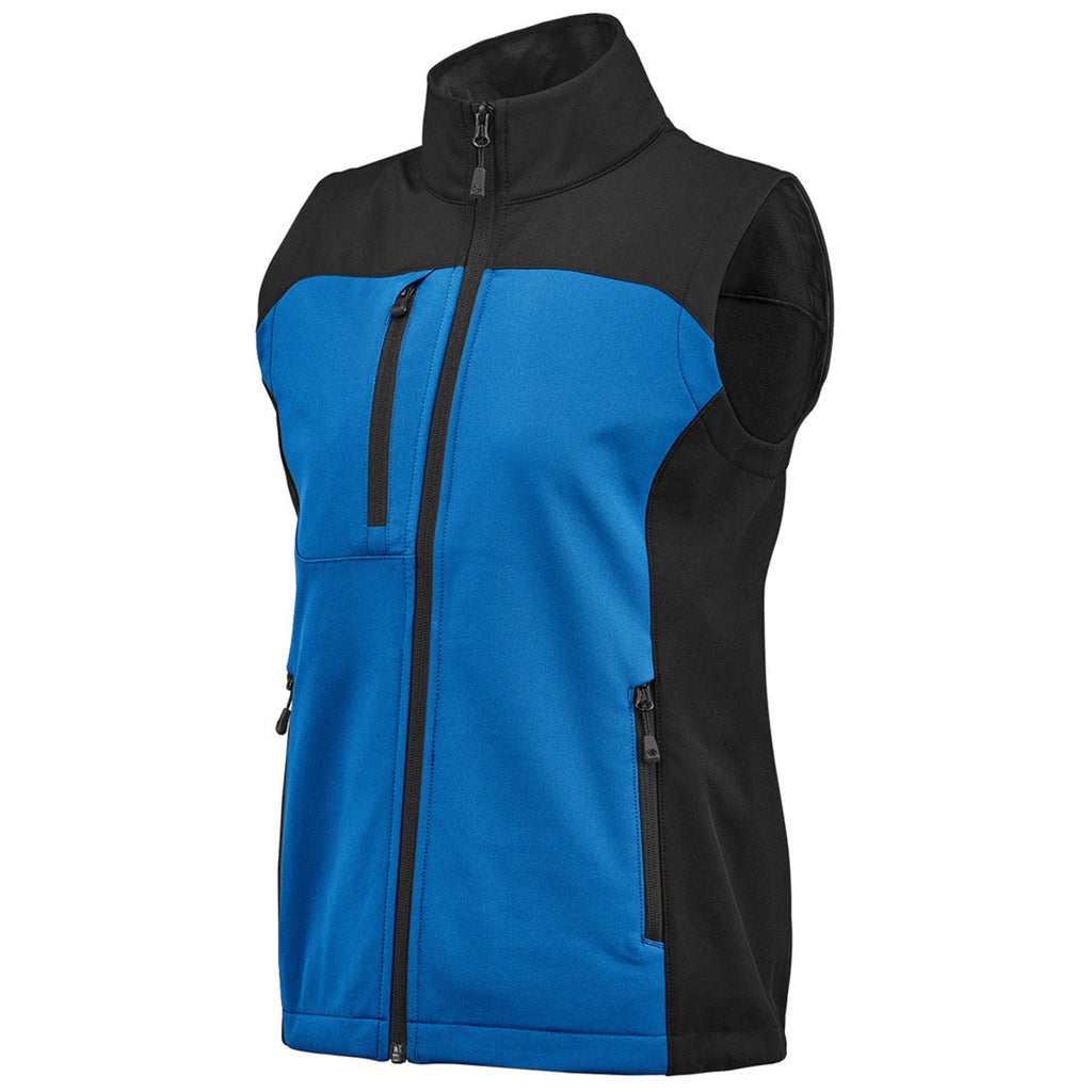 Stormtech Women's Azure Blue/Black Cascades Softshell Vest