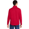 Core 365 Men's Classic Red/Carbon Market Snag Protect Mesh Colorblock Quarter-Zip Pullover