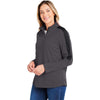 Core 365 Women's Carbon/Black Market Snag Protect Mesh Colorblock Quarter-Zip Pullover