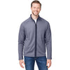 Core 365 Men's Classic Navy/White Venture Heathered Stripe Full-Zip