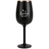 Snowfox Black 12 oz. Insulated Stemmed Wine Glass
