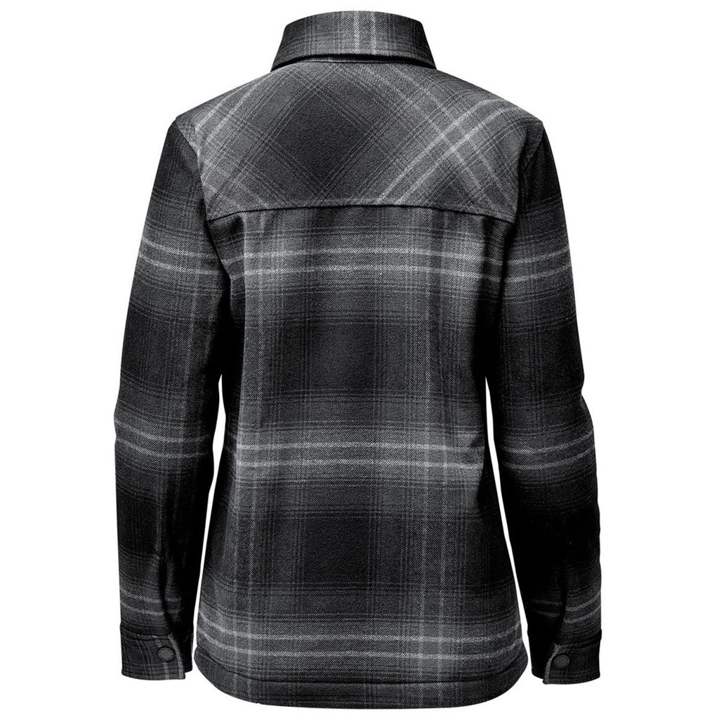 Stormtech Women's Carbon/Black Plaid Highland Sherpa Lined Plaid Jacket