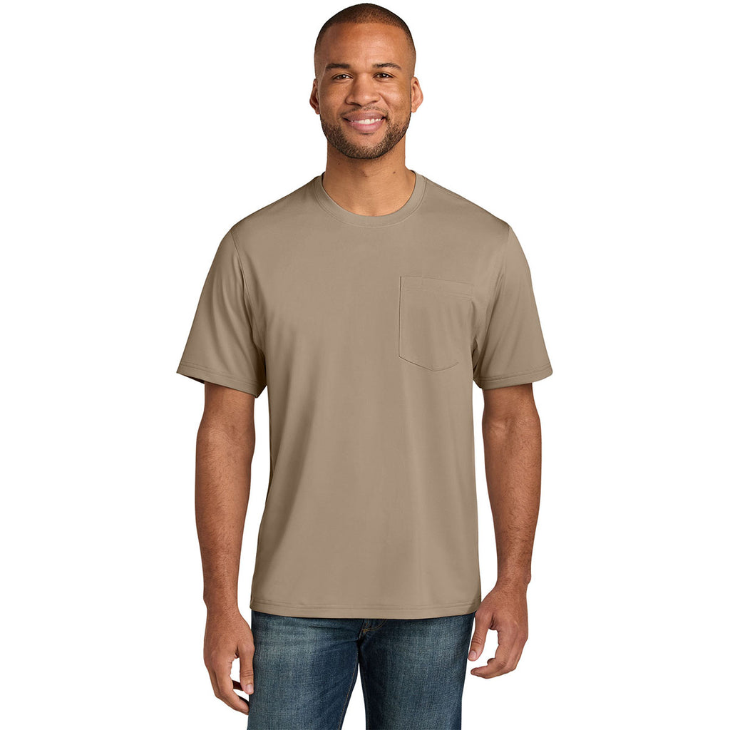CornerStone Men's Silver Tan Workwear Pro Short Sleeve Pocket Tee