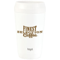 TOPL White 12 oz. Double Wall, Recycled Stainless Steel 360° Tumbler