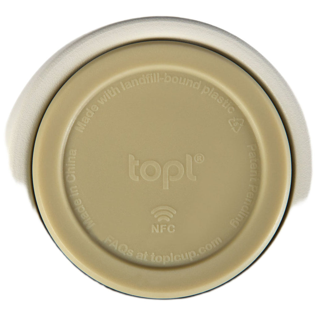 TOPL White 16 oz. Double Wall, Recycled Stainless Steel 360° Tumbler