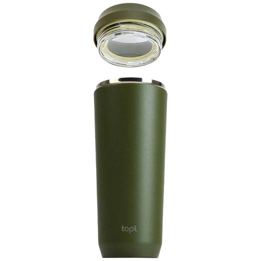 TOPL Olive 20 oz. Double Wall, Recycled Stainless Steel 360° Tumbler