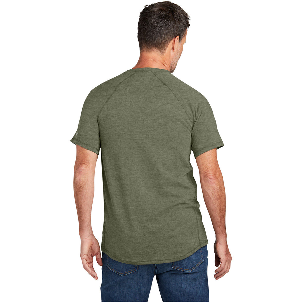 Carhartt Men's Basil Heather Force Short Sleeve Pocket T-Shirt