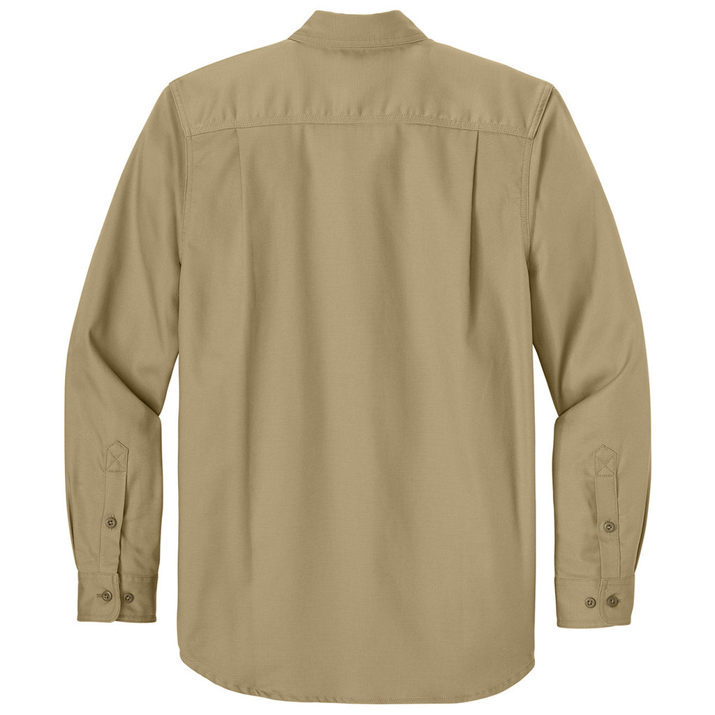 Carhartt Men's Dark Khaki Rugged Professional Series Long Sleeve Shirt