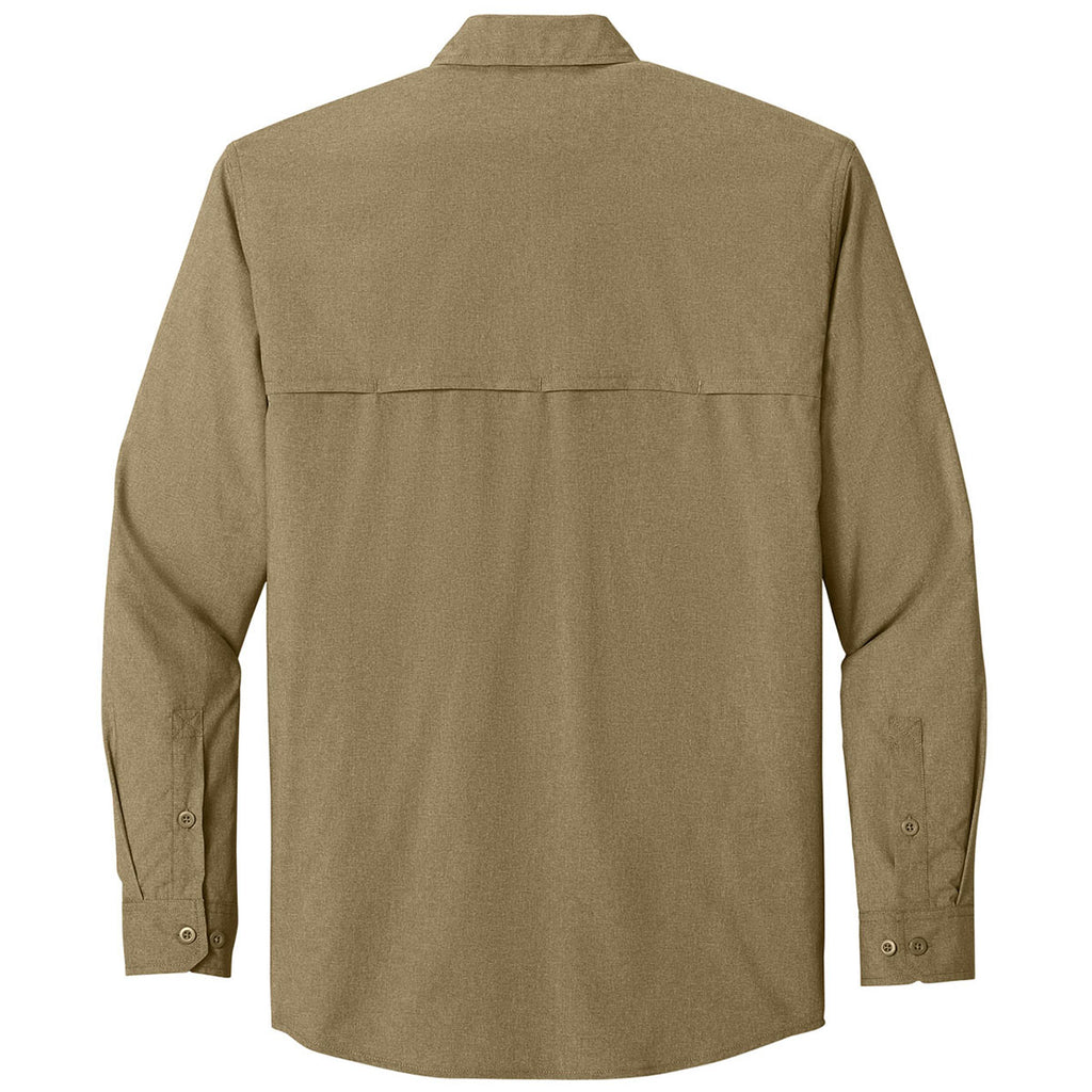 Carhartt Men's Dark Khaki Force Sun Defender Long Sleeve Shirt