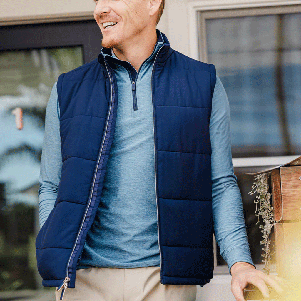 Straight Down Men's New Indigo Canyon Vest