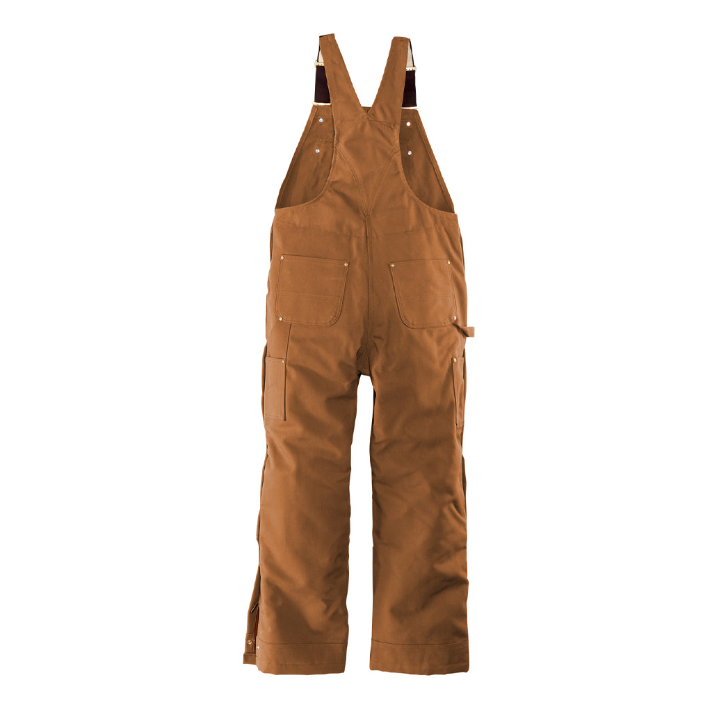 Carhartt Unisex Brown Firm Duck Insulated Bib Overalls