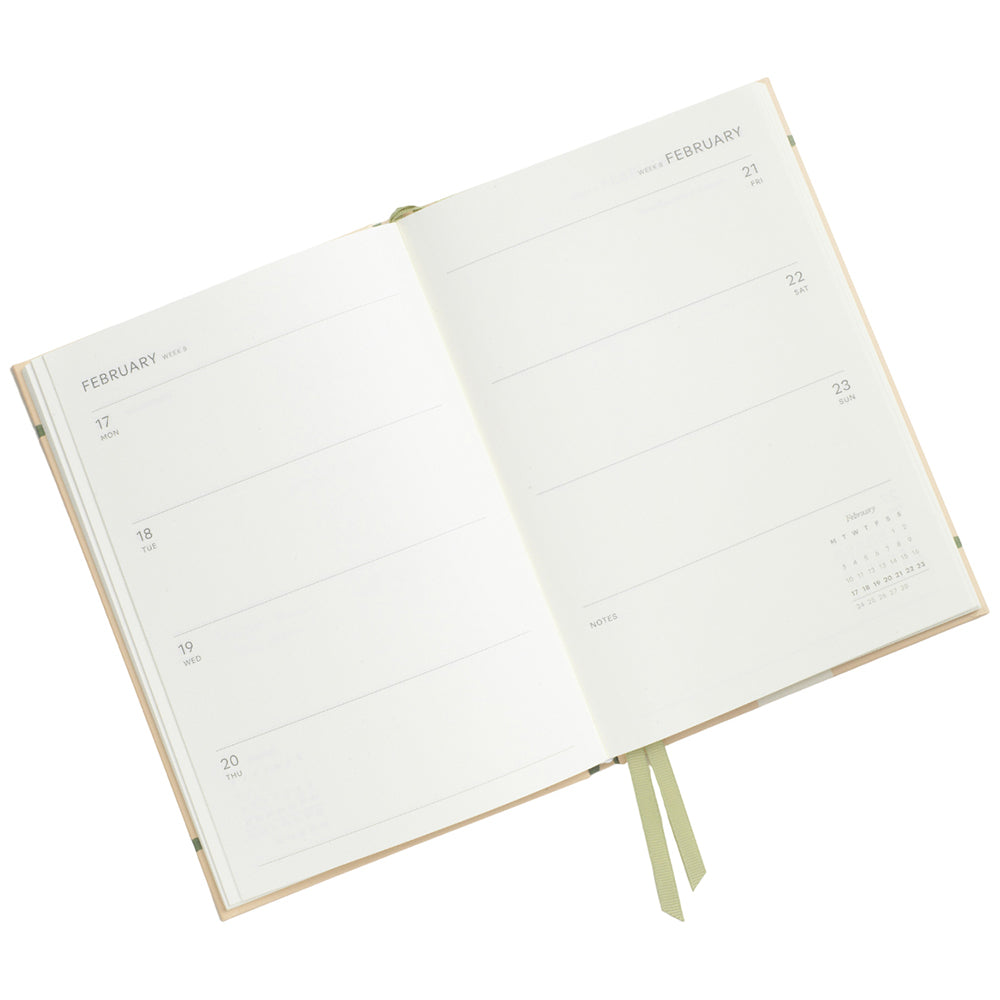 Papier Brown/Charcoal Colorblock Calendar Year Planner