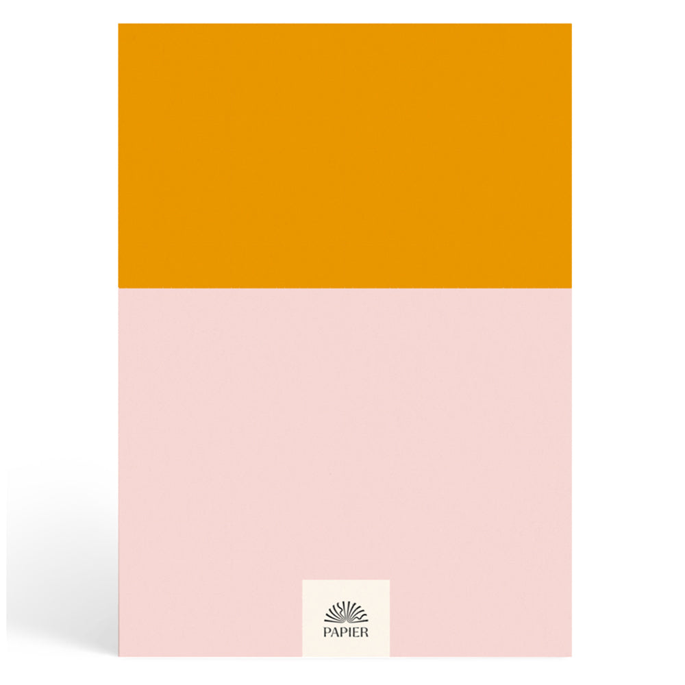 Papier Pink/Mustard Colorblock Dotted Notebook