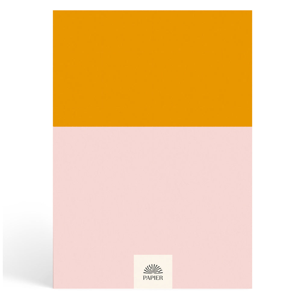 Papier Pink/Mustard Colorblock Lined Notebook