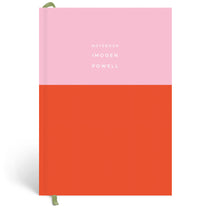 Papier Pink/Red Colorblock Lined Notebook