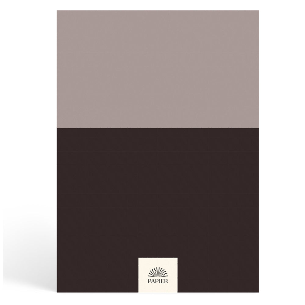 Papier Brown/Charcoal Colorblock Plain Notebook