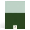 Papier Green/Dark Green Colorblock Plain Notebook