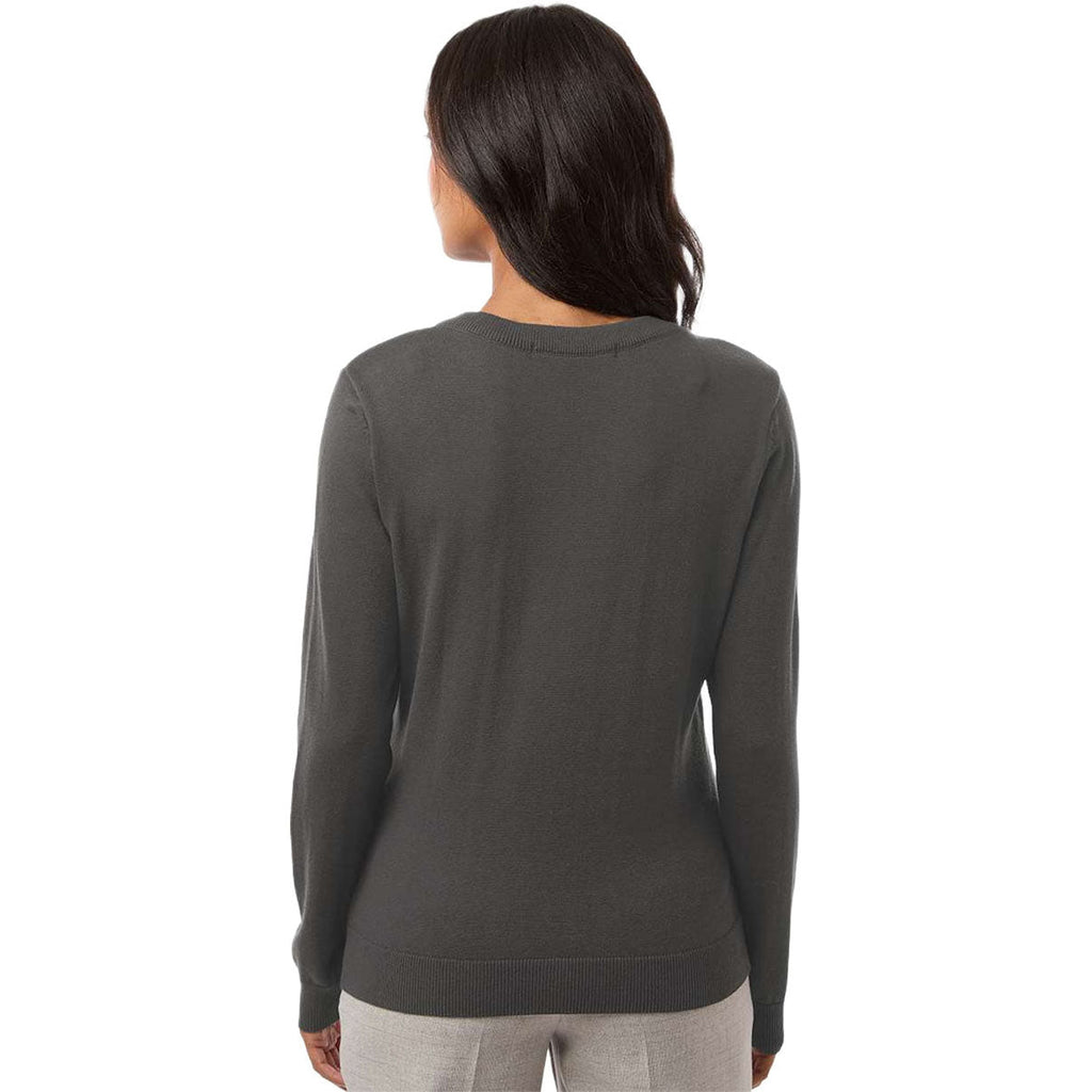 Devon & Jones Women's Graphite New Classics V-Neck Sweater